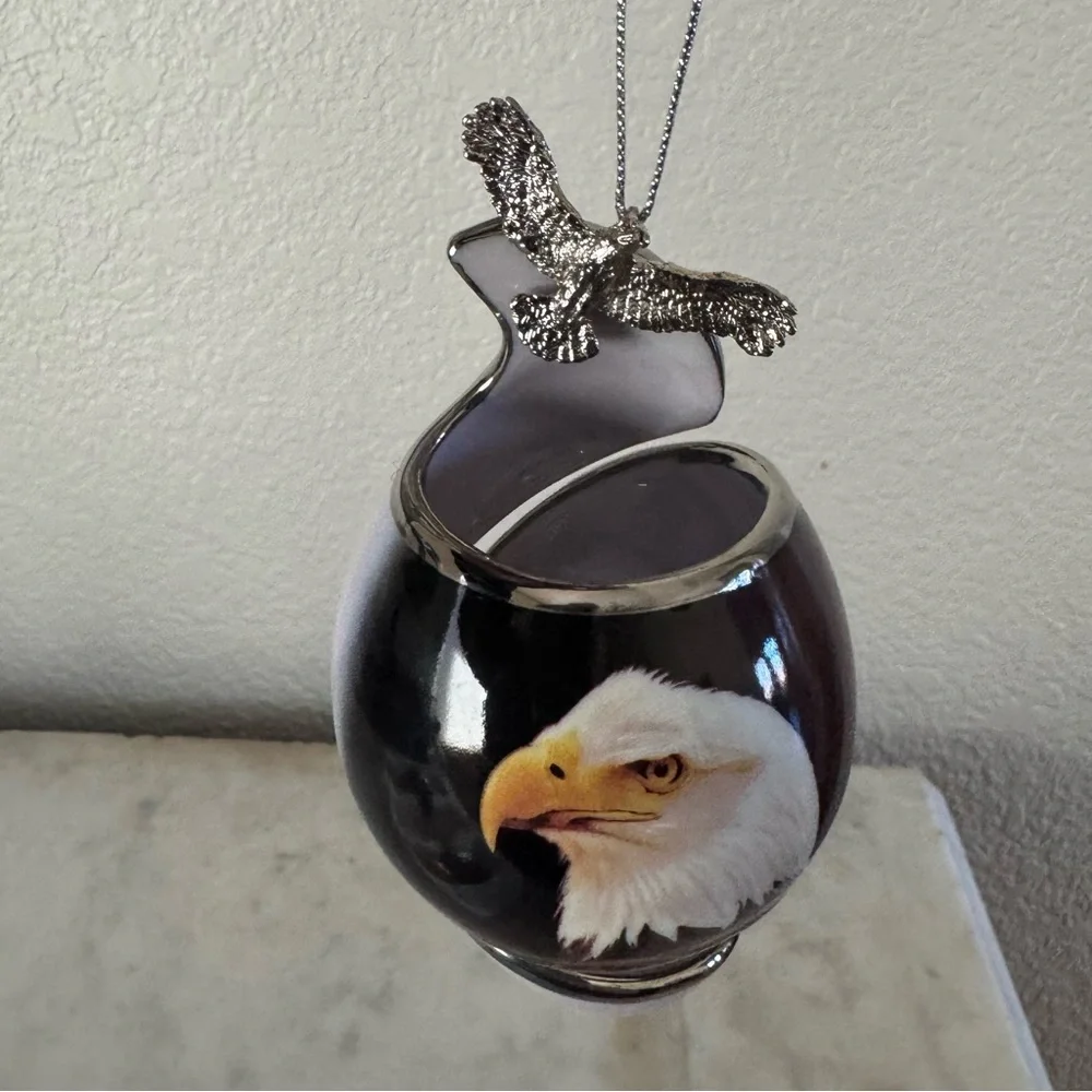 The Bradford Editions 2001 Set Of 6 Eagle‎ Porcelain Ornaments 